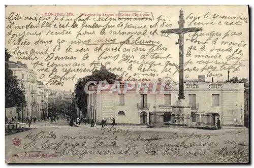 Ansichtskarte AK Banque Montpellier Descente du Peyrou et Caisse d&#39Epargne