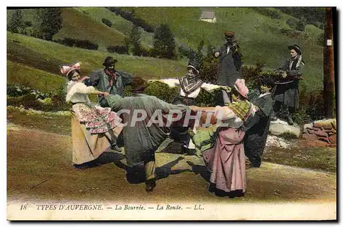 Cartes postales Folklore Auvergne La bourree La ronde