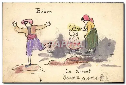 Cartes postales Fantaisie Illustrateur (dessin a la main) Bearn le torrent