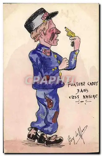 Ansichtskarte AK Fantaisie Illustrateur (dessin a la main) Fortune Cadet