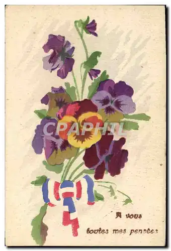 Cartes postales Fantaisie Illustrateur (dessin a la main) Fleurs