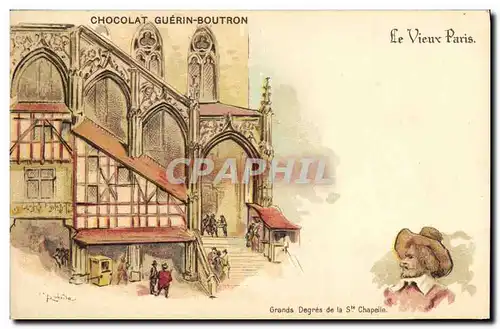 Cartes postales Fantaisie Illustrateur Le Vieux Paris Grands Degres de la Ste Chapelle