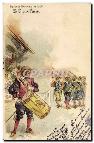 Ansichtskarte AK Fantaisie Illustrateur Le Vieux Paris Exposition universelle de 1900 La poste du Grand Chatelet