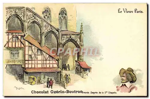 Cartes postales Fantaisie Illustrateur Le Vieux Paris Grands Degres de la Sainte Chapelle