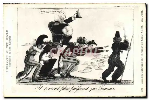 Ansichtskarte AK Fantaisie Illustrateur L&#39estampe au 19eme Napoleon et son epoque