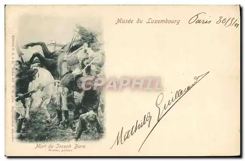 Cartes postales Paris Musee du Luxembourg Mort de Joseph Bara