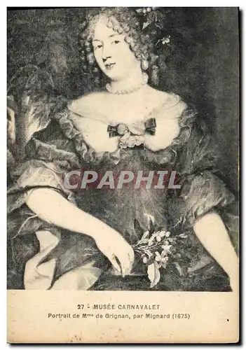 Ansichtskarte AK Musee Carnavalet Portrait de Mme de Grignan par mignard