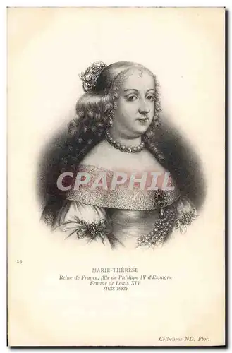 Ansichtskarte AK Marie Therese Reine de France fille de philippe IV d&#39Espagne Femme de Louis XIV