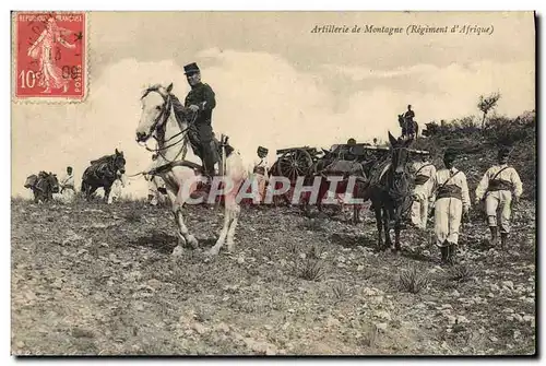 Ansichtskarte AK Militaria Artillerie de montagne Regiment d&#39Afrique