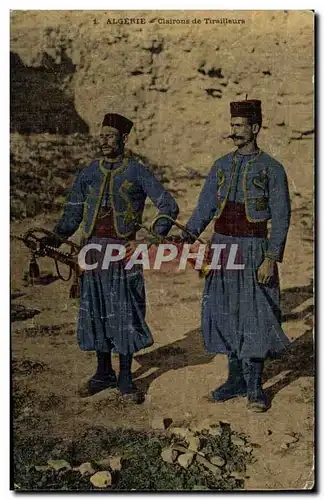 Cartes postales Militaria Algerie Clairons de Tirailleurs