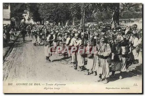 Cartes postales Militaria Troupe algerienne