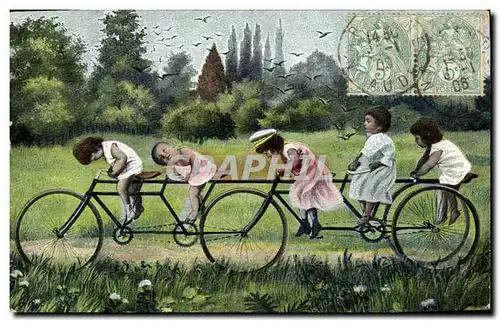 Cartes postales Fantaisie Enfant Bebe Velo Cycle
