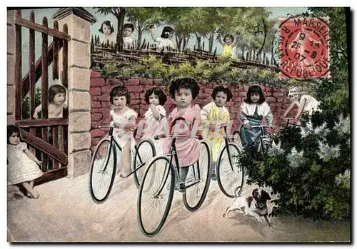 Cartes postales Fantaisie Enfant Bebe Velo Cycle