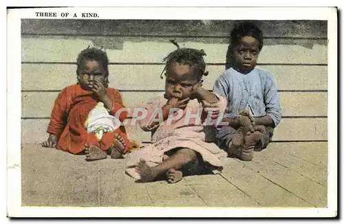 Cartes postales Enfant negre Three of a kind