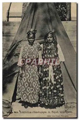 Cartes postales Negre Femme negre Village noir Exhibition ethnologique