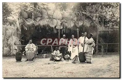 Cartes postales Homme Noir negre Cuisine du village