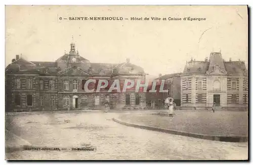 Ansichtskarte AK Banque Saint Menehould Hotel de ville et Caisse d&#39Epargne