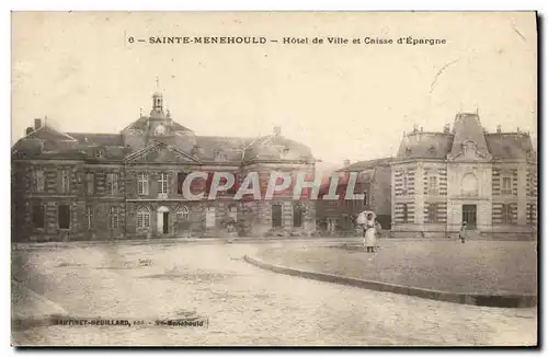 Cartes postales Banque Saint Menehould Hotel de ville et Caisse d&#39Epargne