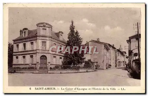 Ansichtskarte AK Banque Caisse d&#39Epargne et l&#39entree de la ville Saint Amour