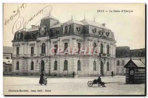 Cartes postales Banque Caisse d&#39Epargne Sens