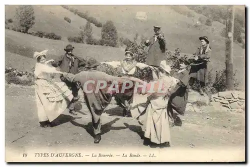 Ansichtskarte AK Folklore Auvergne La bourree