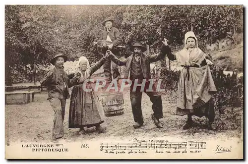 Cartes postales Folklore Auvergne La bourree