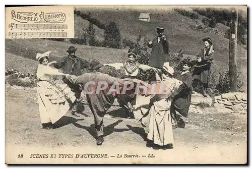 Cartes postales Folklore Auvergne La bourree