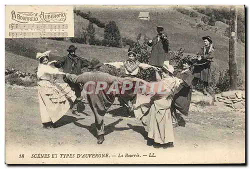 Cartes postales Folklore Auvergne La bourree