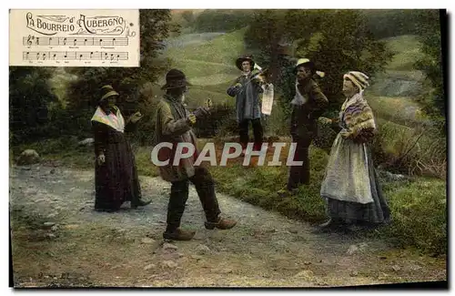 Cartes postales Folklore Auvergne La bourree