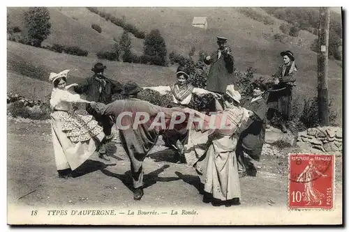 Cartes postales Folklore Auvergne La bourree La ronde