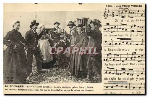 Cartes postales Folklore Auvergne La bourree