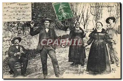 Ansichtskarte AK Folklore Auvergne La bourree Croisement