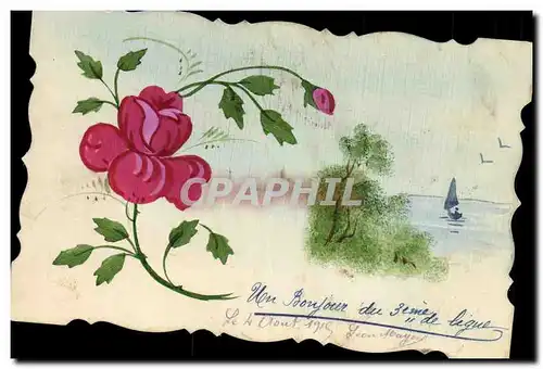 Cartes postales Dessin a la main Fleurs