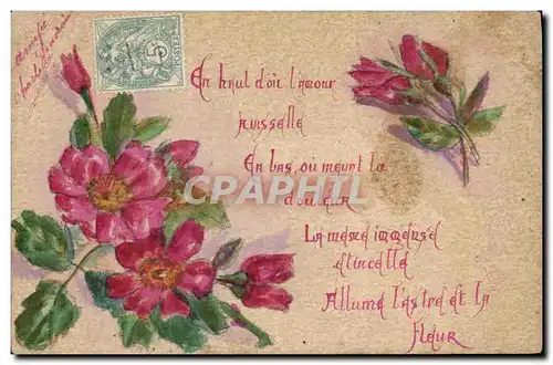 Cartes postales Dessin a la main Fleurs