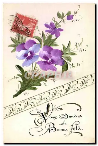 Cartes postales Dessin a la main Fleurs