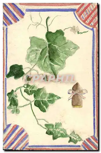 Cartes postales Dessin a la main Vigne Drapeaux