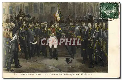 Ansichtskarte AK Histoire Napoleon 1er Fontainebleau Les adieux 20 avril 1814