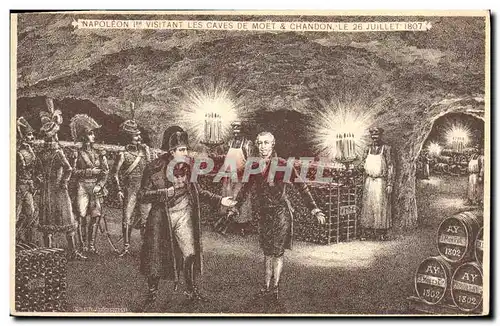 Ansichtskarte AK Histoire Napoleon 1er visitant les caves de Moet et Chandon 1807 Champagne