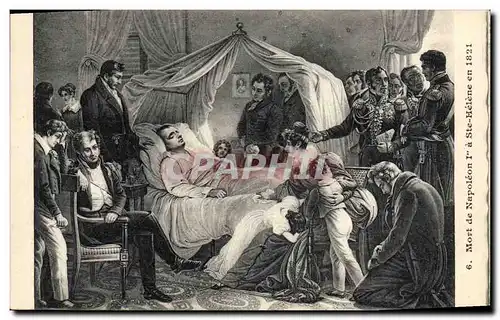 Cartes postales Histoire Napoleon 1er Mort de Napoleon a Ste Helene en 1821