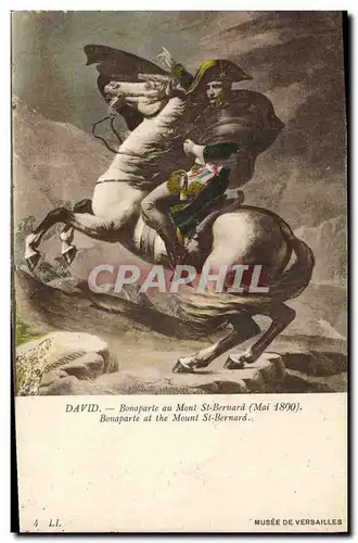 Ansichtskarte AK Histoire Napoleon 1er David Bonaparte au Mont St Bernard Mai 1800