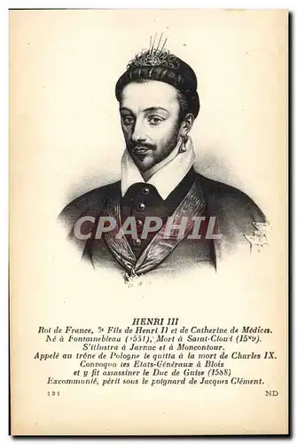 Cartes postales Henri III Roi de France