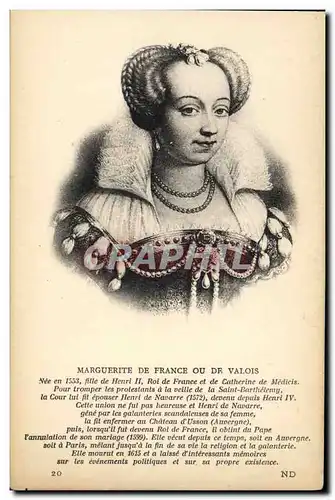 Cartes postales Marguerite de France ou de Valois