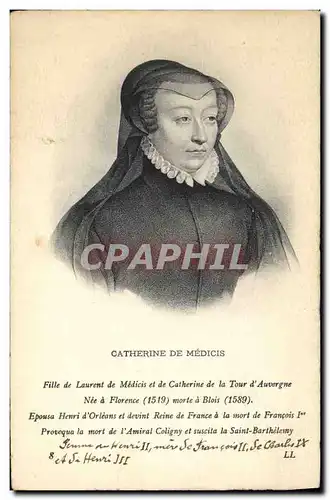 Cartes postales Catherine de Medicis