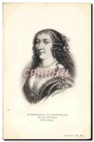 Cartes postales Mademoiselle de Montpensier Louise d&#39Orleans