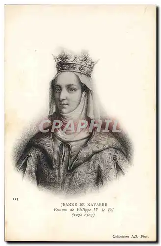 Ansichtskarte AK Jeanne de Navarre Femme de Philippe IV le Bel Roi de France