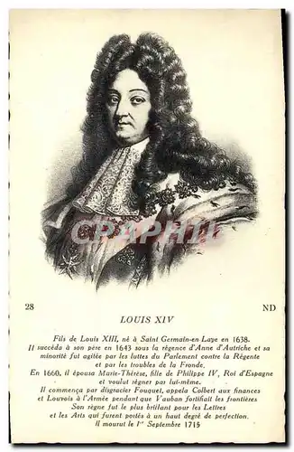 Ansichtskarte AK Louis XIV Roi de France