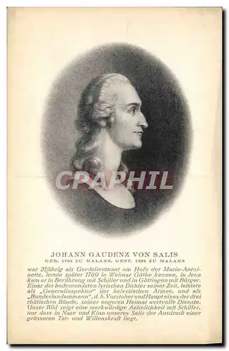 Cartes postales Johann Gaudenz Von Salis