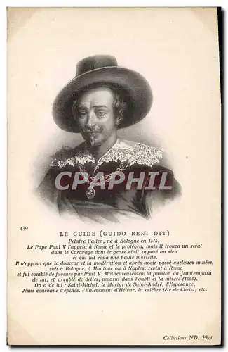 Cartes postales Le Guide Peintre italien