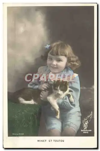 Cartes postales Chat chats Chaton Enfant