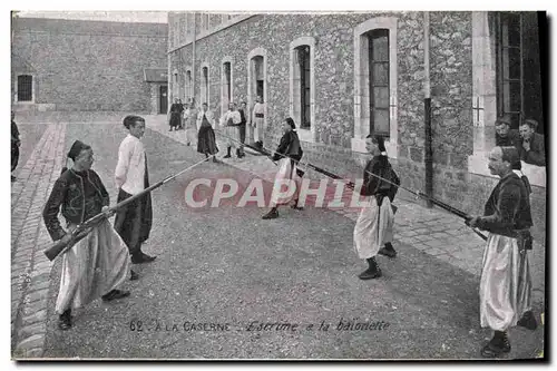 Cartes postales Militaria A la caserne Escrime a la baionnette